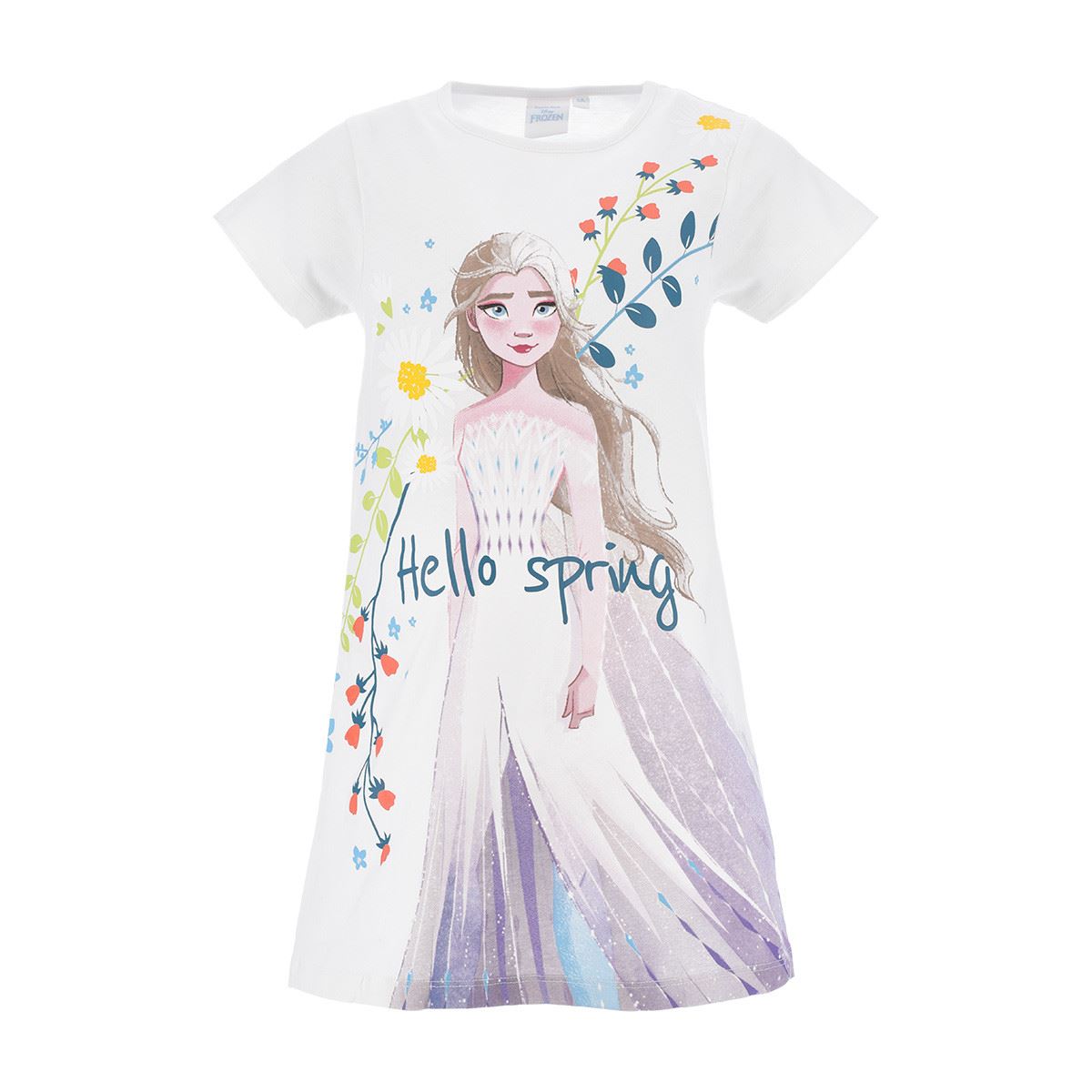 Girls Disney Frozen 'Hello Spring' Nightdress - White