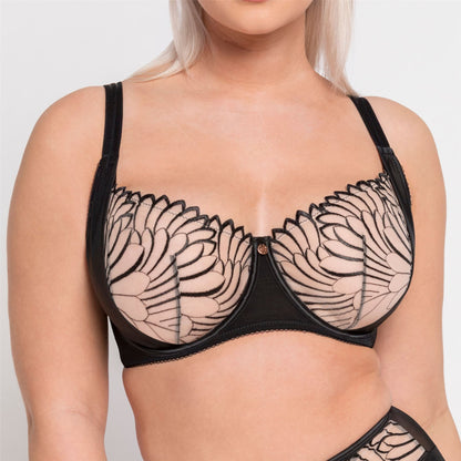 Scantilly Fallen Angel Balcony Bra - Black