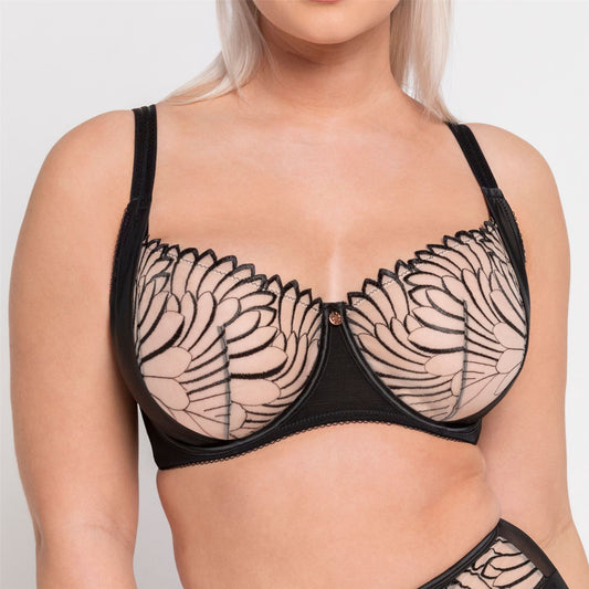 Scantilly Fallen Angel Balcony Bra - Black