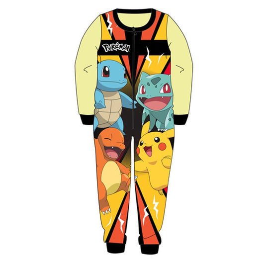 Kids Pokemon Fleece Onesie - Yellow/Black