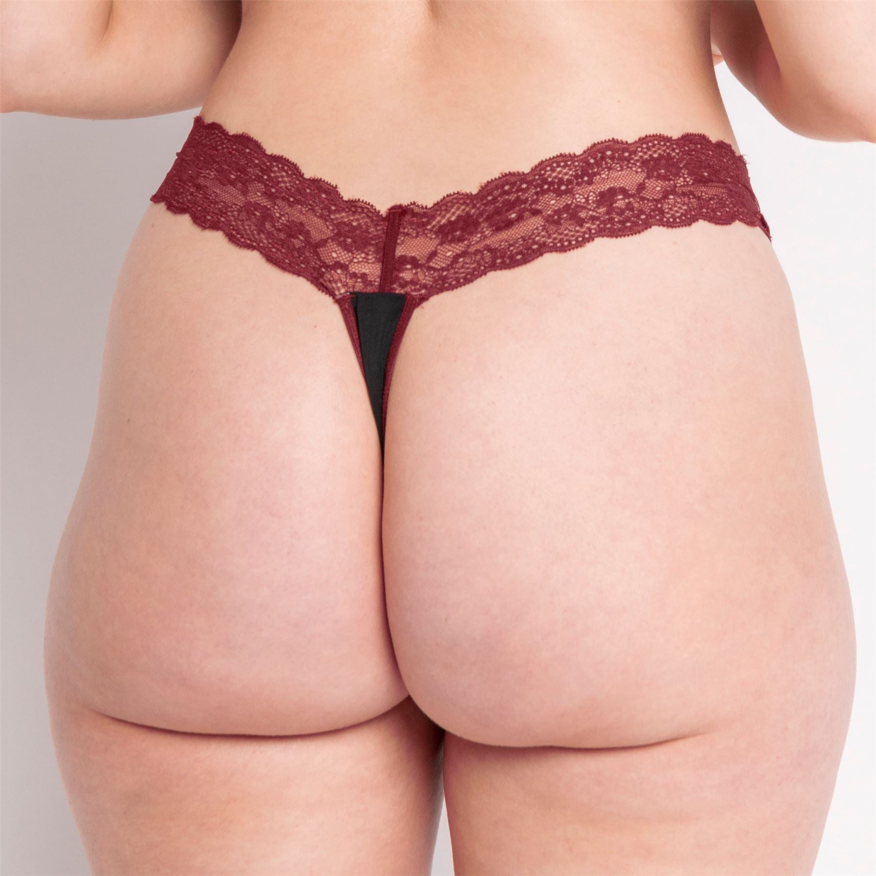 Curvy Kate Twice The Fun Reversible Thong - Oxblood/Black Curvy Kate