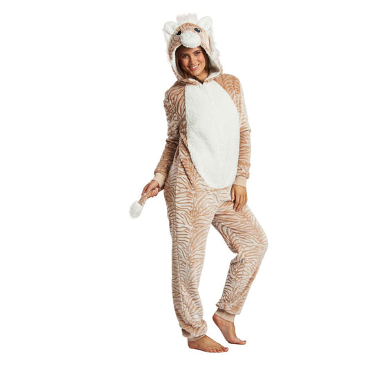 Loungeable Womens Luxury Fleece Tiger Onesie