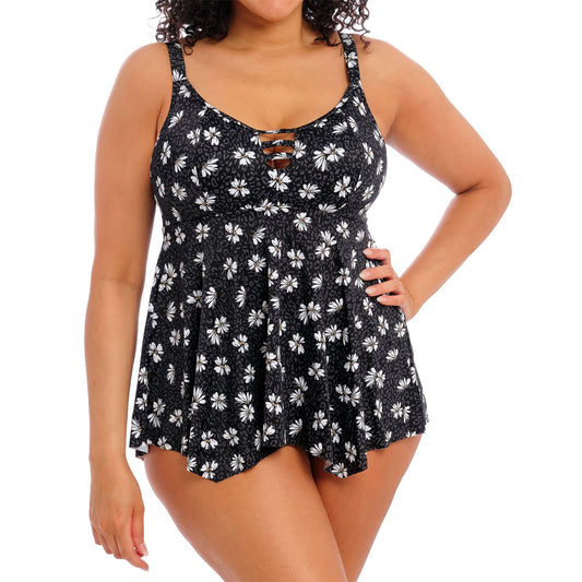 Elomi Plain Sailing Tankini Top - Black Daisy