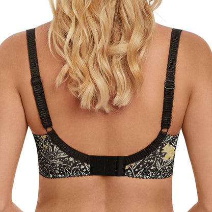 Freya Floral Bonanza Plunge Balcony Bra - Black