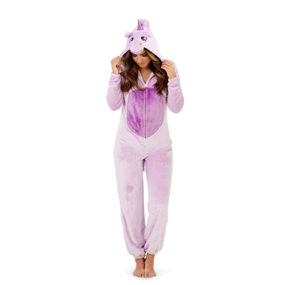 Loungeable Womens Unicorn Fleece Onesie - Purple