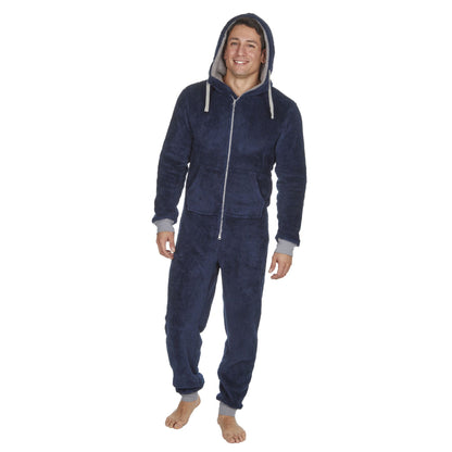 Onezee Mens Snuggle Fleece Onesie - Navy