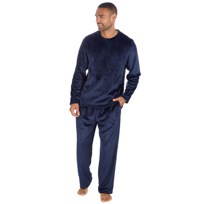 Cargo Bay Mens Flannel Fleece Pyjamas - Navy