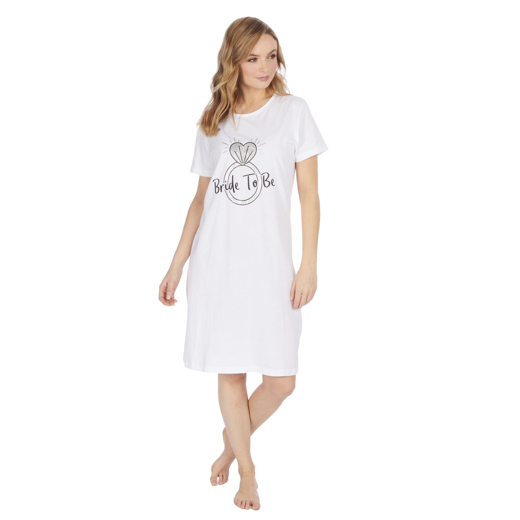 Forever Dreaming Bride To Be Glitter Nightdress - White Forever Dreaming