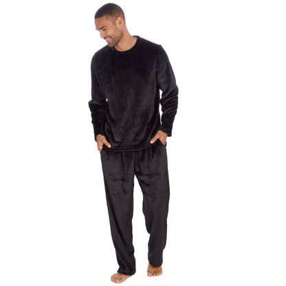 Cargo Bay Mens Flannel Fleece Pyjamas - Black