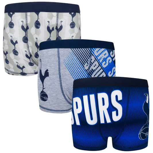 Boys Tottenham Hotspur Boxer Shorts 3 Pack - 6-12 Years
