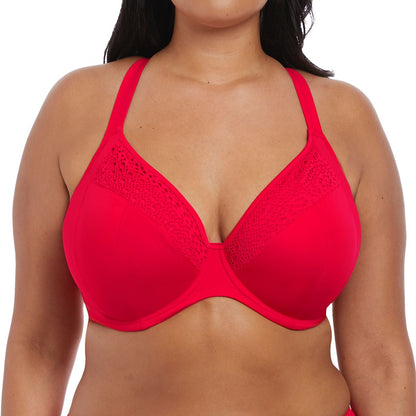 Elomi Indie Multiway Plunge Bikini Top - Red