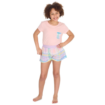 Forever Dreaming Girls Jersey Top and Woven Shorts - Pink