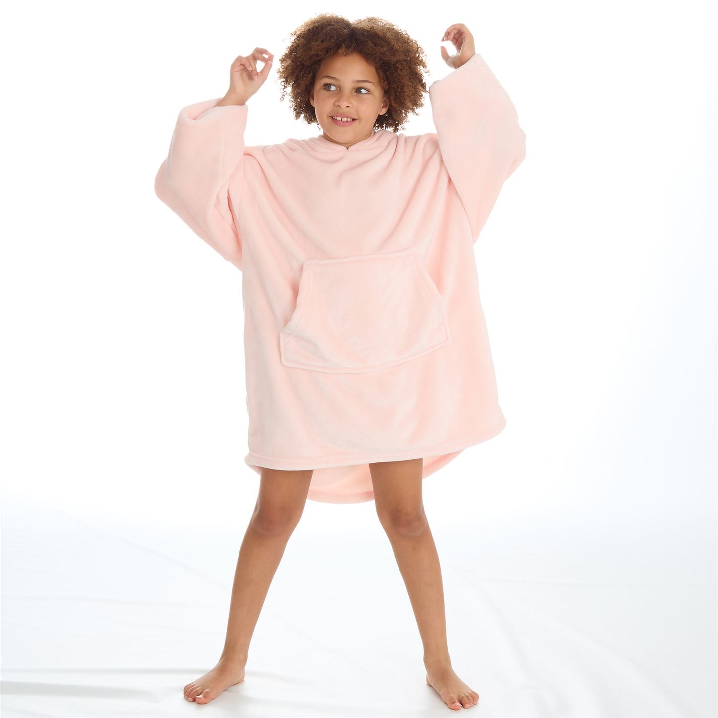 Slumber Party Kids Plush Fleece Oversized Hoodie - Pink