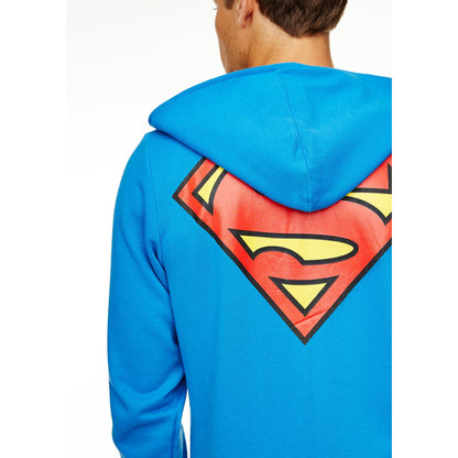 Mens Superman Polycotton Onesie - Blue