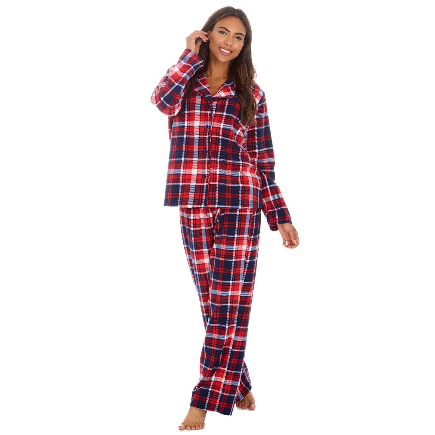 Forever Dreaming Womens Microfleece Check Pyjamas