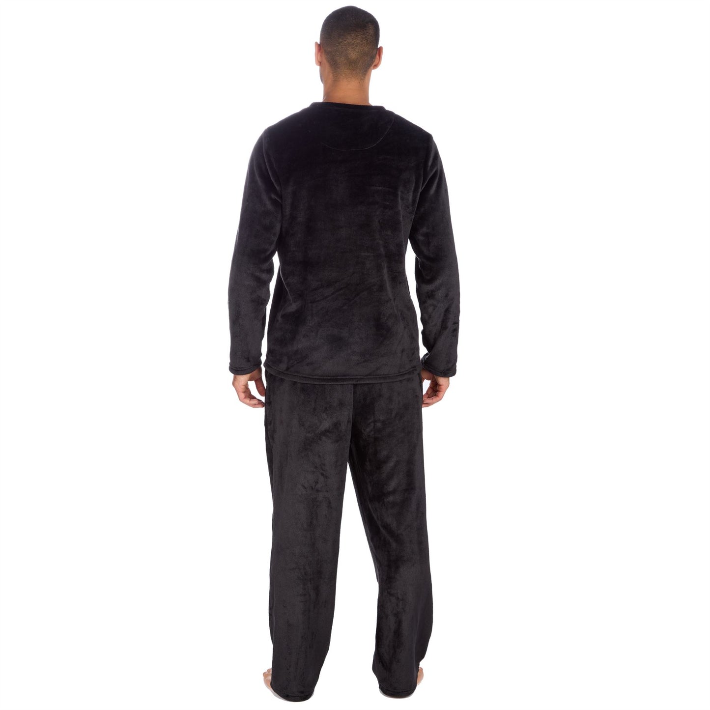 Cargo Bay Mens Flannel Fleece Pyjamas - Black