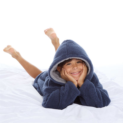 Huggable Hoodie Kids Snuggle Fleece Oversized Hoodie - Navy