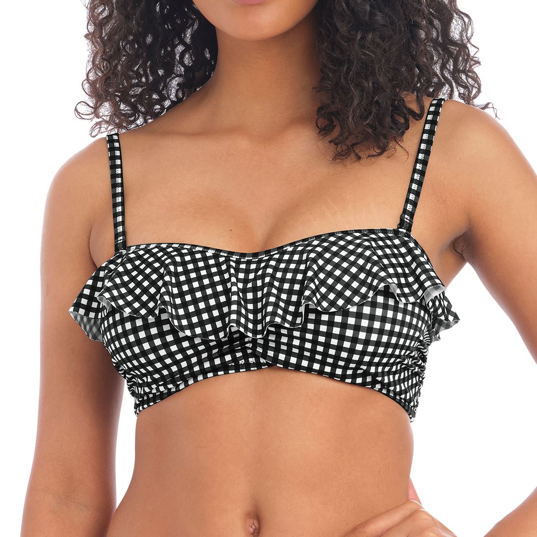 Freya Check In Bandeau Bikini Top - Monochrome Freya Swimwear