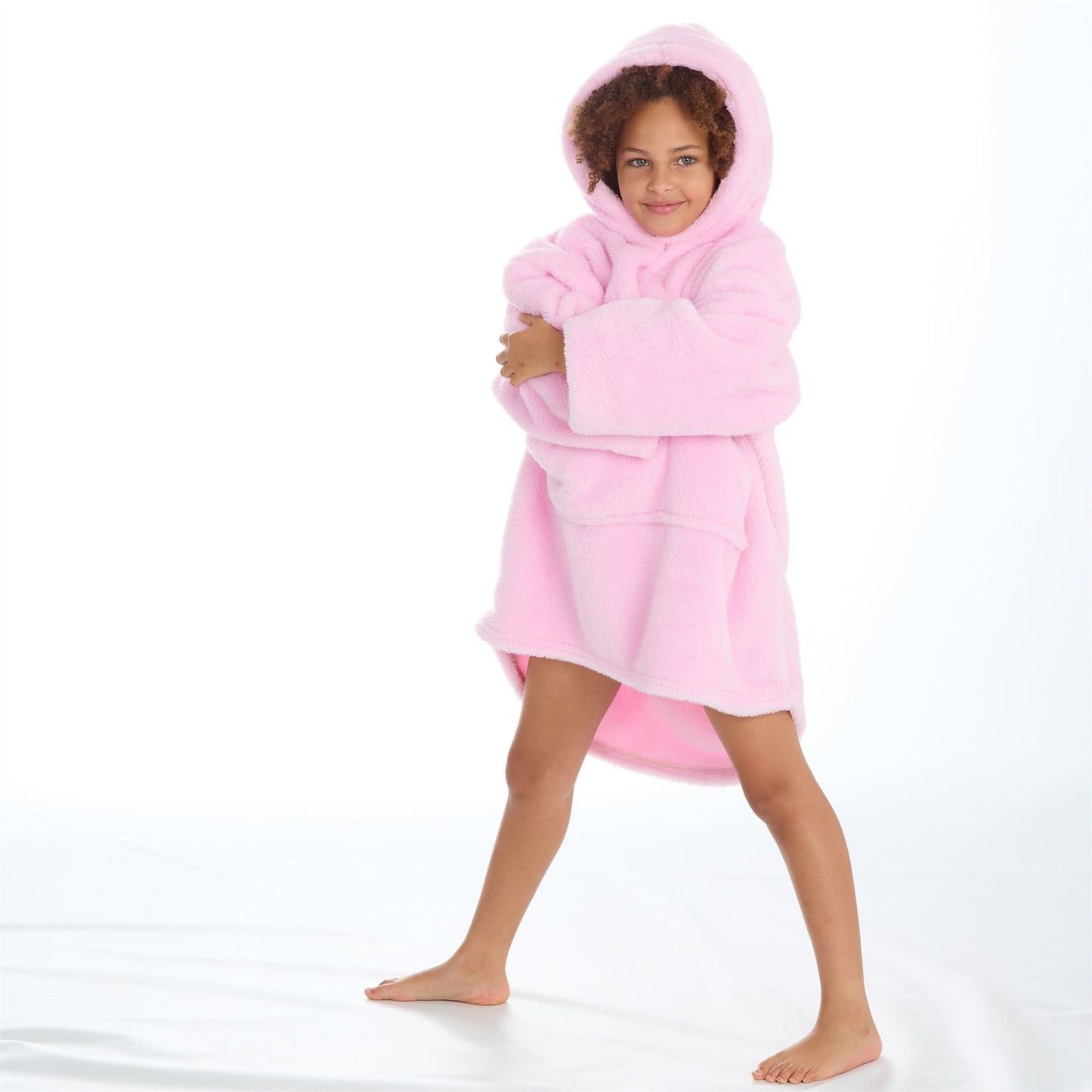 Huggable Hoodie Kids Snuggle Fleece Oversized Hoodie - Pink