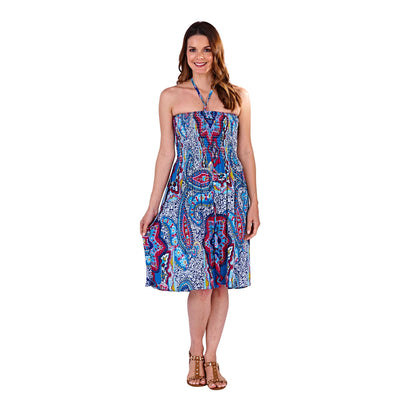 Pistachio Paisley 3 In 1 Dress - Blue
