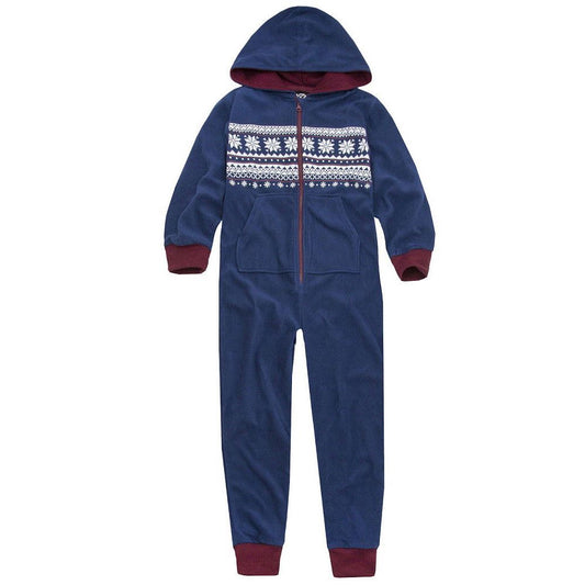 Onezee Kids Fairisle Fleece Onesie - Blue