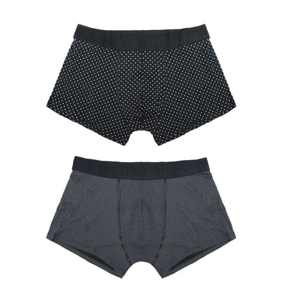 Wolf and Harte Mens Bamboo Rich Trunks (2 Pack) - Black Dots