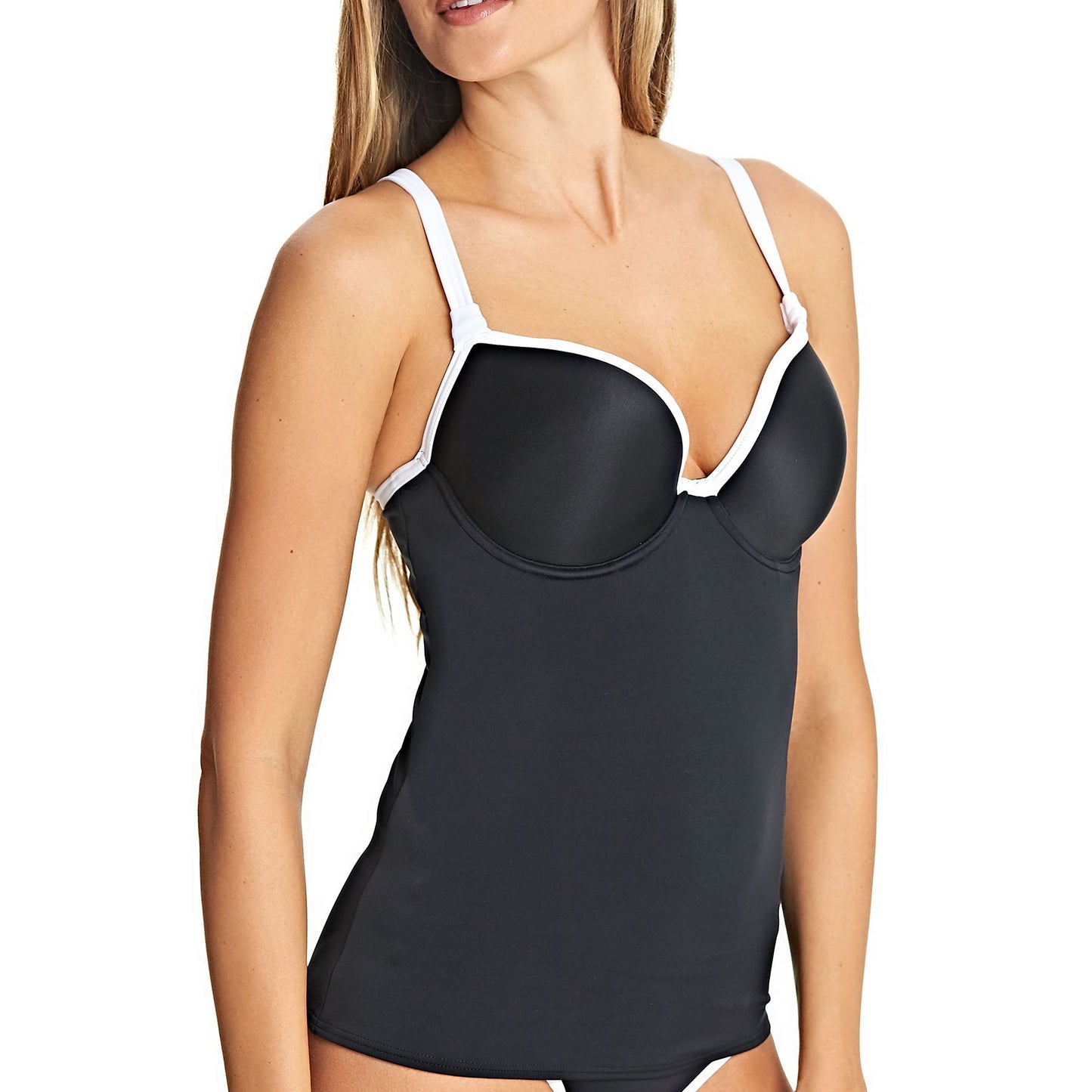 Freya Back To Black Deco Moulded Tankini Top - Black