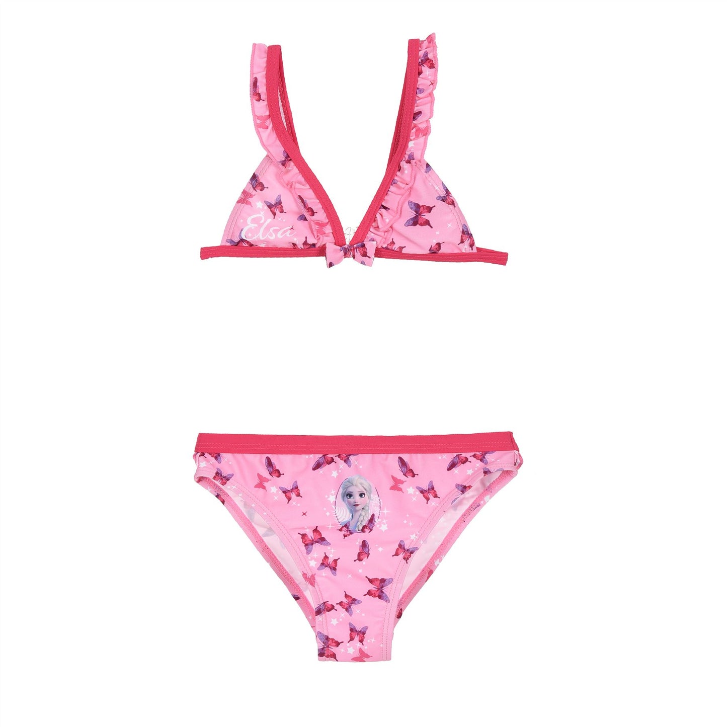 Girls Disney Frozen 2 Triangle Butterfly Bikini Set - Pink