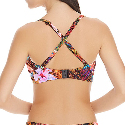 Freya Safari Beach Twist Bandeau Bikini Top - Multi Freya Swimwear