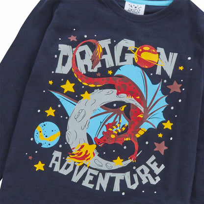 4Kidz Kids 'Dragon Adventure' Pyjamas - Blue