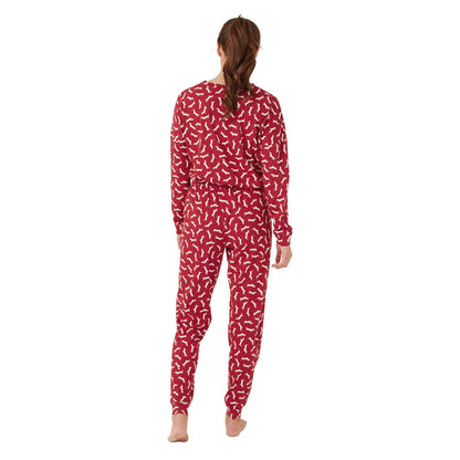 Indigo Sky Womens Dachshund Jersey Cotton Pyjamas - Red