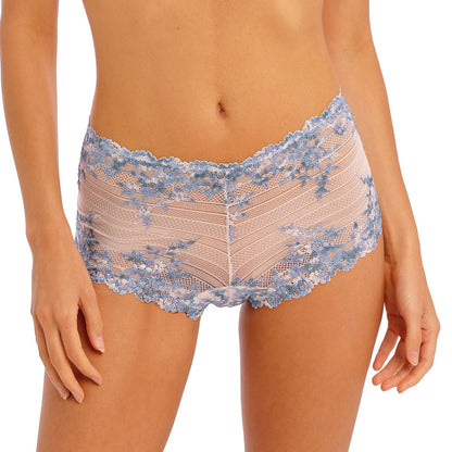 Wacoal Embrace Lace Boyshort - Pastel Parchment/Blue Multi