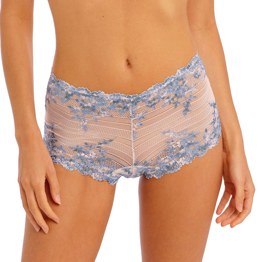 Wacoal Embrace Lace Boyshort - Pastel Parchment/Blue Multi