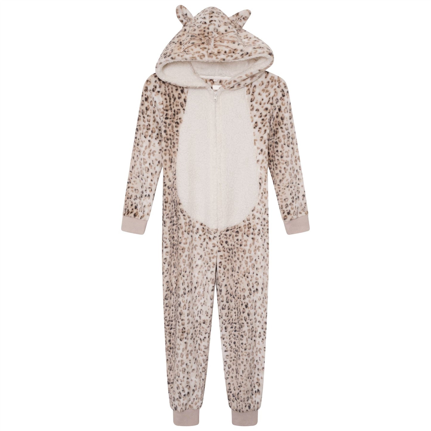 Nifty Kids Luxury Leopard Print Fleece Onesie
