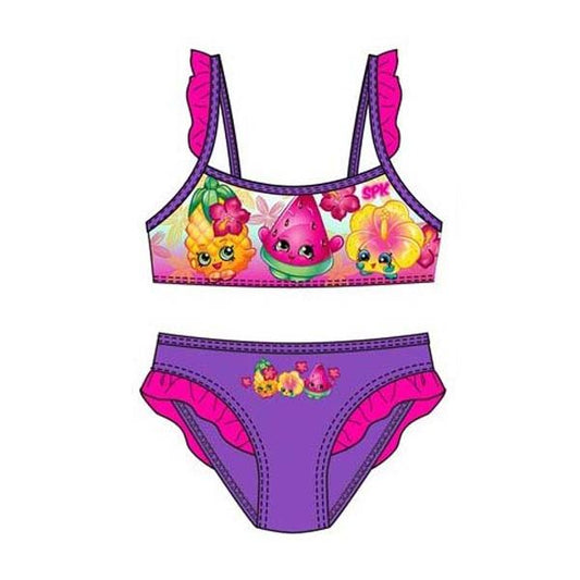 Girls Shopkins Bikini Set - Purple/Pink