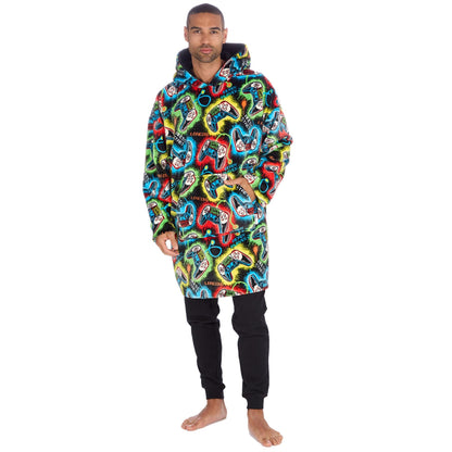 Huggable Hoodie Unisex Fleece Oversized Hoodie - Black Gamer Huggable Hoodie