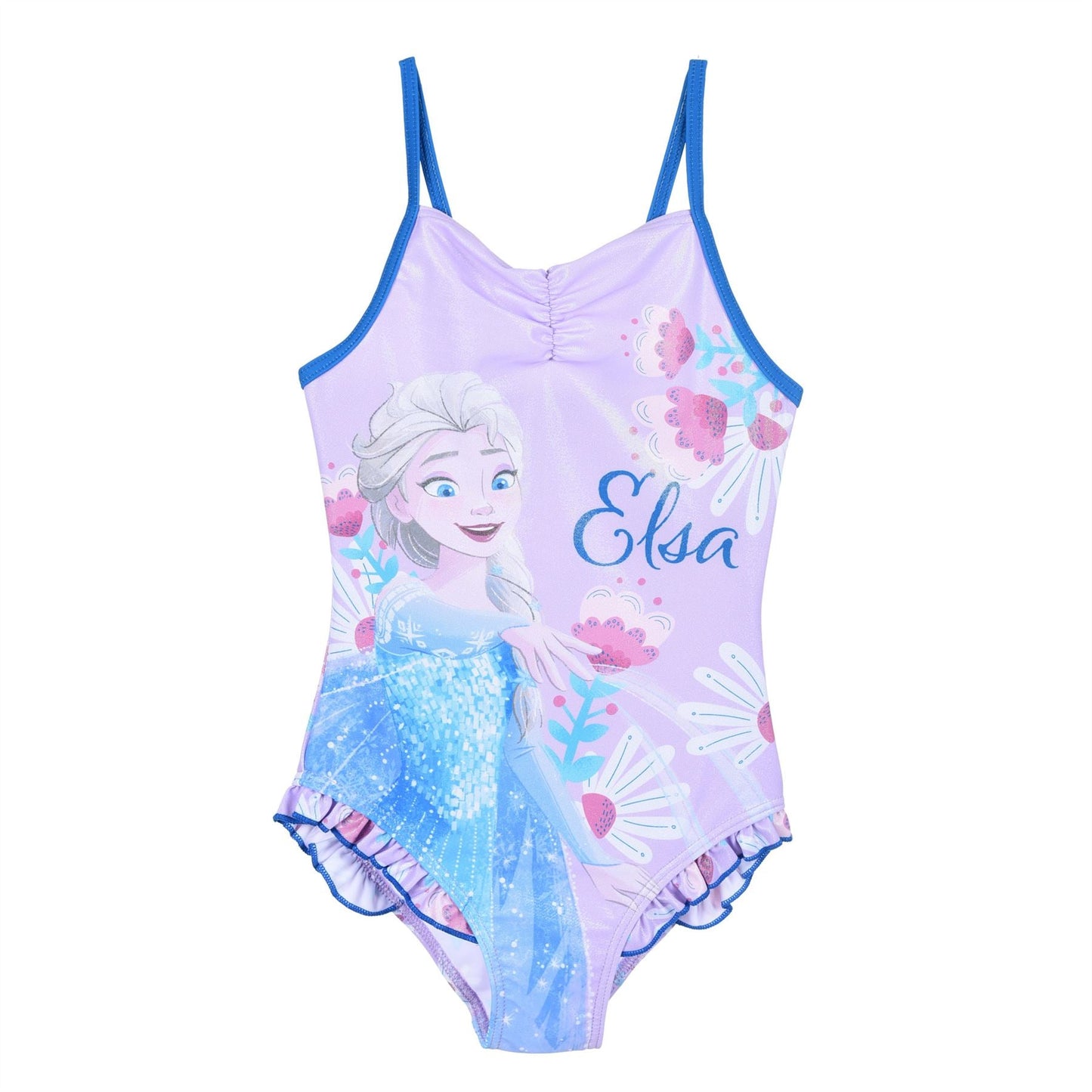 Girls Disney Frozen Elsa Glitter Swimsuit - Purple Frozen