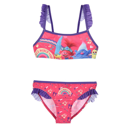 Girls Trolls World Tour Bikini Set - Fushia