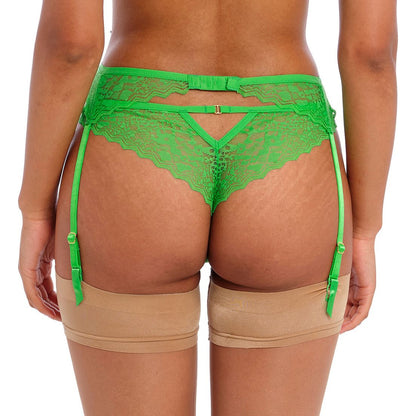 Freya Temptress Suspender Belt - Poison Green