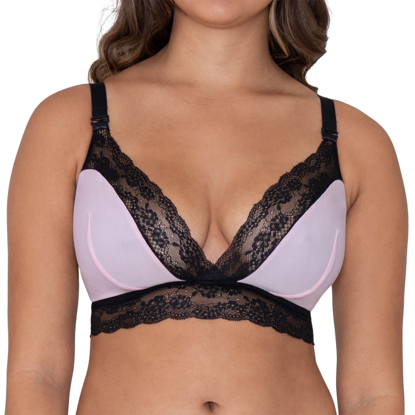 Curvy Kate Twice the Fun Reversible Bralette - Black/Pink