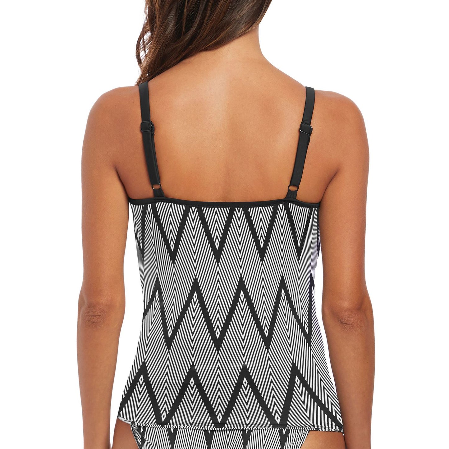 Fantasie Geneva Scoop Neck Tankini Top - Black/White