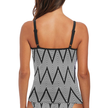 Fantasie Geneva Scoop Neck Tankini Top - Black/White