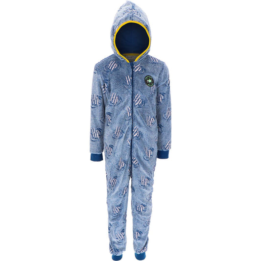 Harry Potter Kids Glow In The Dark Fleece Onesie - Blue