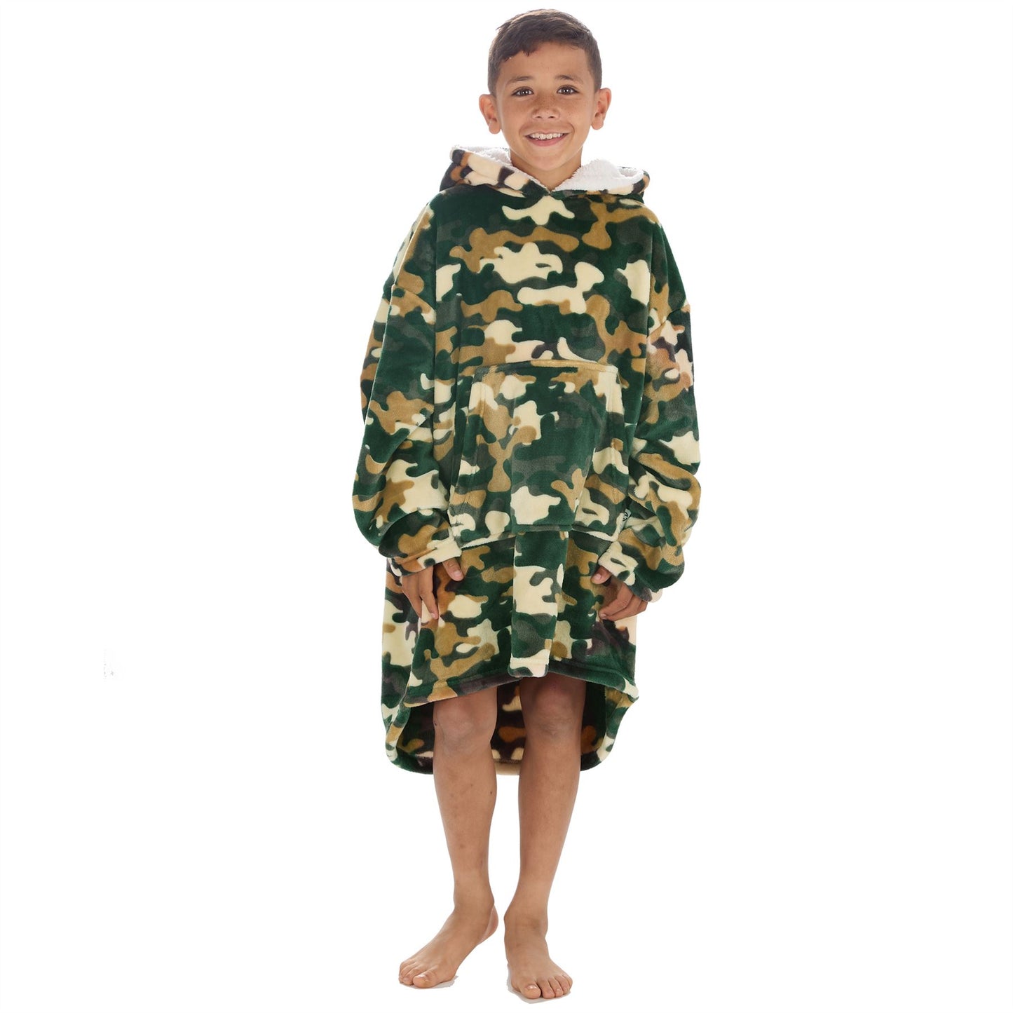Huggable Hoodie Kids Fleece Oversized Hoodie - Camo