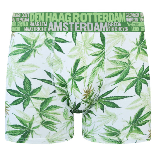 Amsterdam Trunks (1 Pack) - Cannabis White