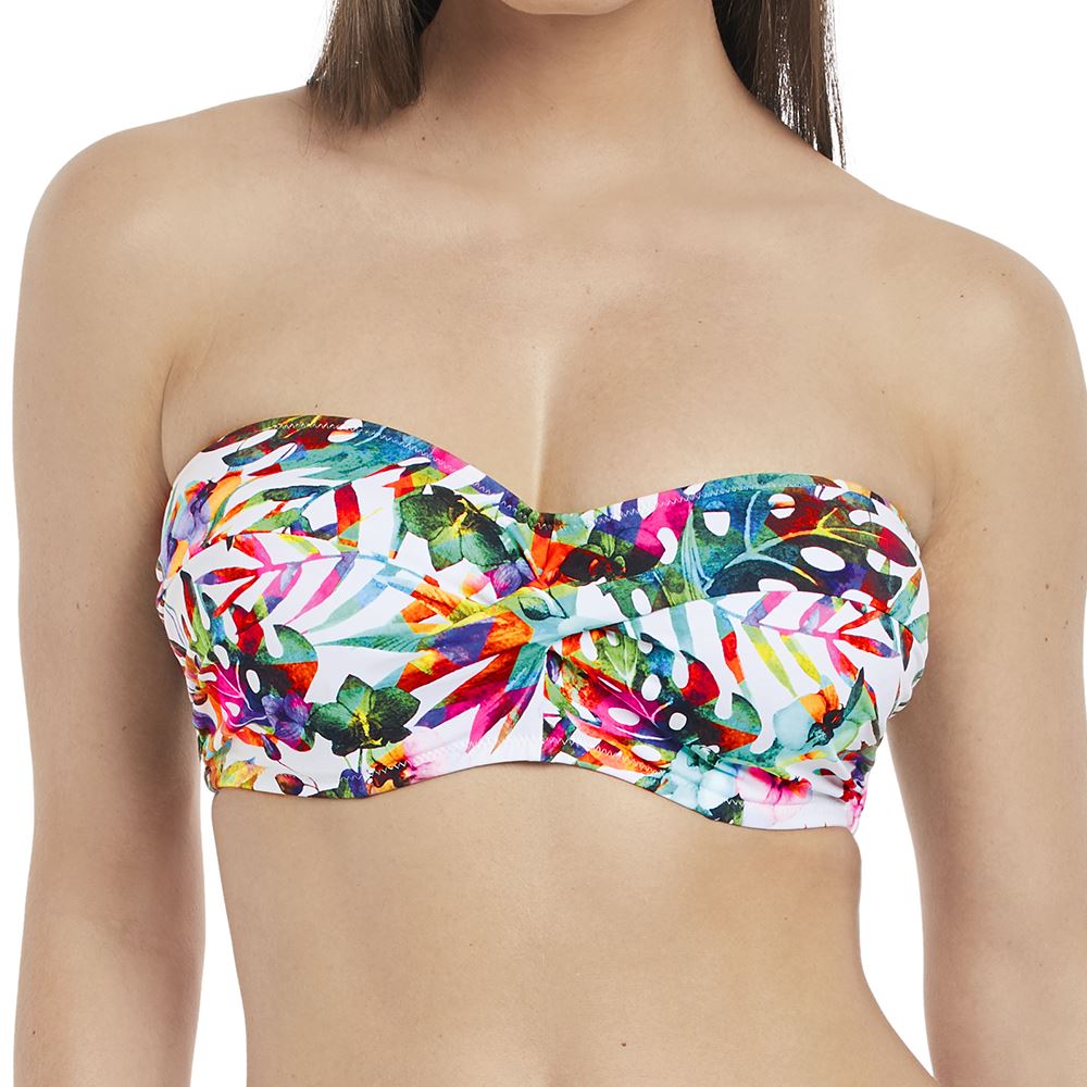 Fantasie Margarita Island Twist Bandeau Bikini Top - Multi Fantasie Swimwear