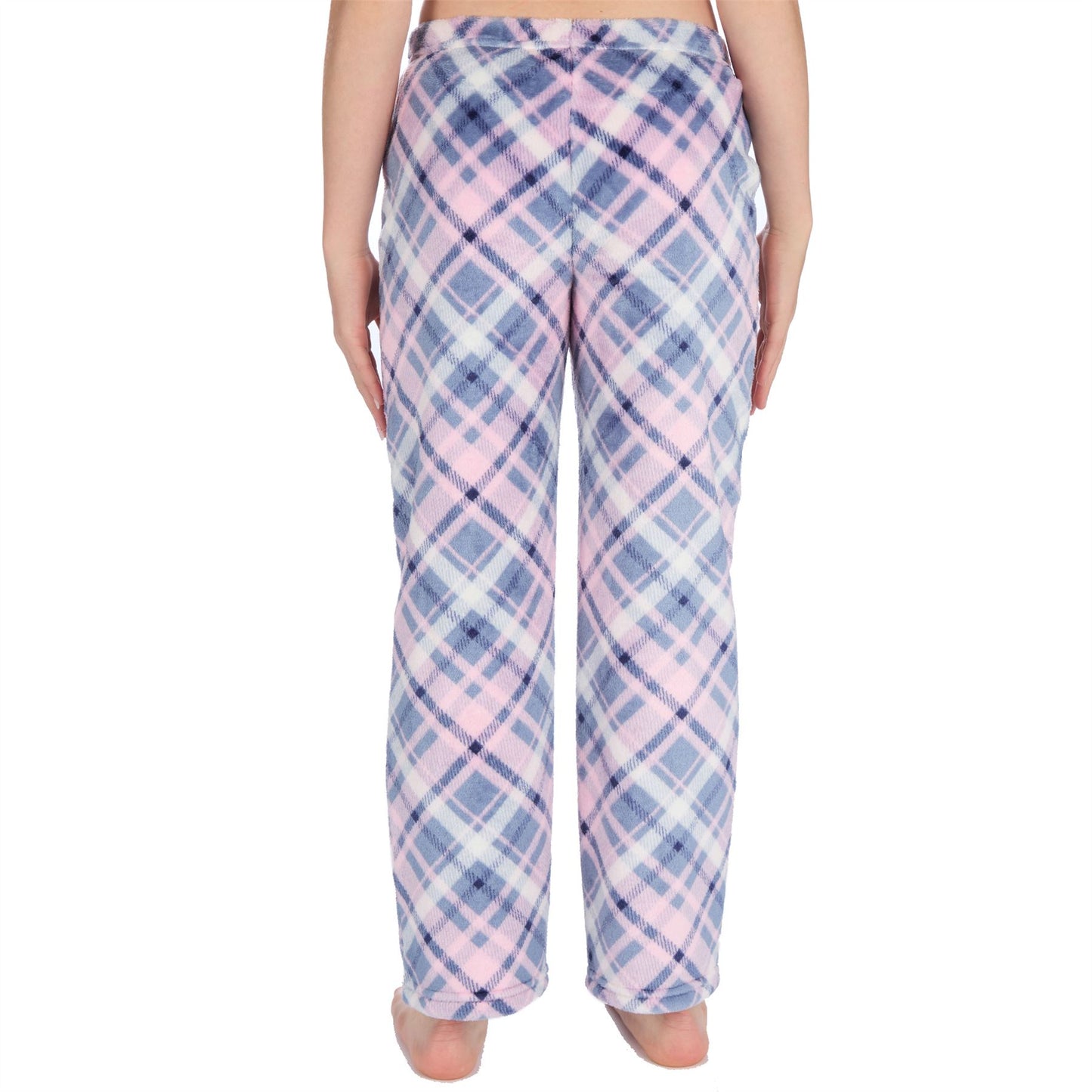 Forever Dreaming Girls Fleece Lounge Pants - Diagonal Check