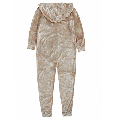 Forever Dreaming Girls Crushed Velvet Onesie - Gold