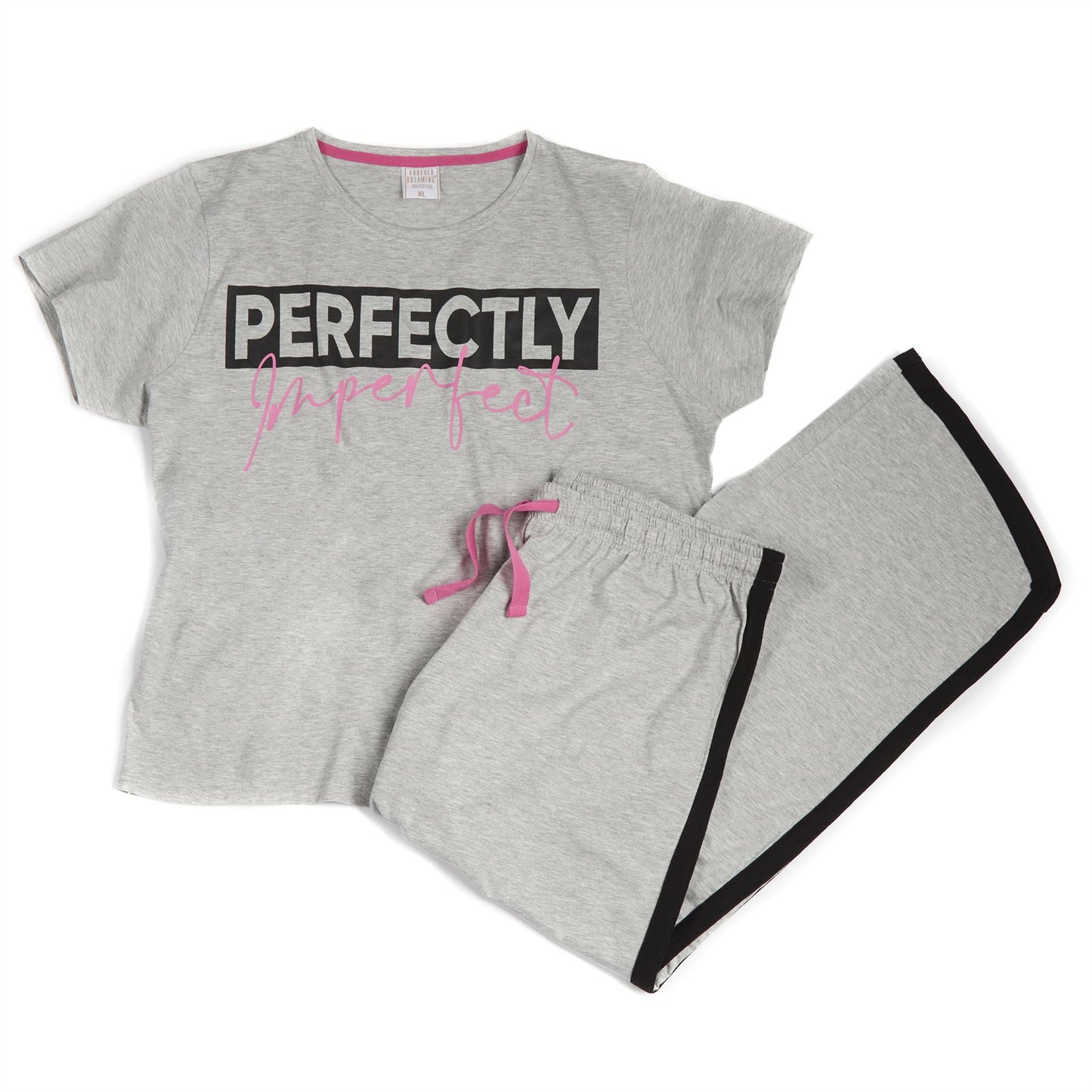 Forever Dreaming Womens 'Perfectly Imperfect' Pyjama Set - Grey