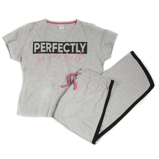 Forever Dreaming Womens 'Perfectly Imperfect' Pyjama Set - Grey